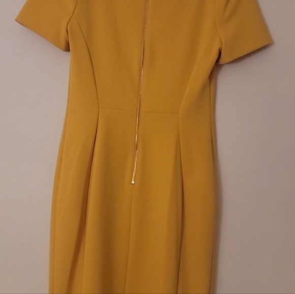 Yellow or Mango Fitted Dress - Picture 2 of 6